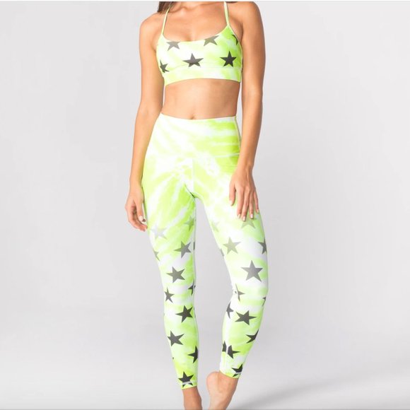 CHRLDR Pants - Green Stars Matching Set